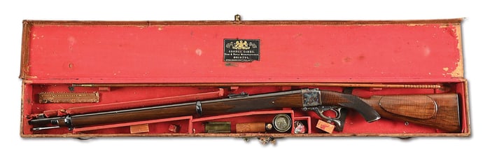 (A) INCREDIBLE GEORGE GIBBS BRISTOL FARQUHARSON METFORD NO.1 FALLING BLOCK MILITARY STYLE RIFLE IN