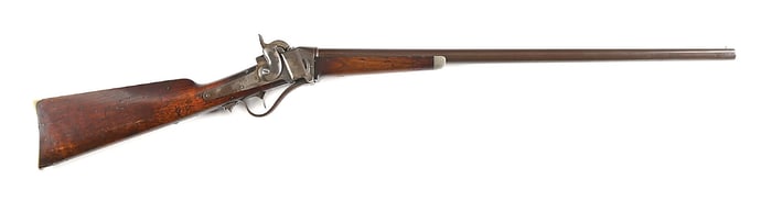 (A) RARE SHARPS MODEL 1853 SLANT BREECH SHOTGUN.