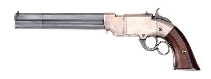 (A) EXTREMELY FINE VOLCANIC REPEATING ARMS NO. 2 HOLSTER MODEL NAVY REPEATING PISTOL.