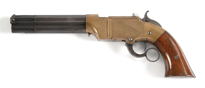 (A) VOLCANIC REPEATING ARMS NO. 2 BELT MODEL NAVY REPEATING PISTOL.