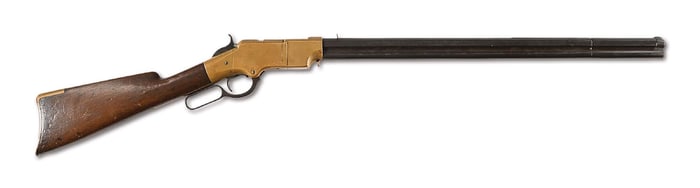 (A) VERY EARLY NEW HAVEN ARMS MODEL 1860 HENRY LEVER ACTION RIFLE SERIAL NUMBER 28.
