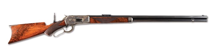 (A) FINE AND RARE SPECIAL ORDER DELUXE WINCHESTER MODEL 1886 LEVER ACTION RIFLE WITH EXTRA LENGTH