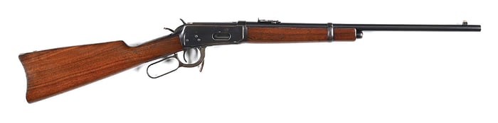 (C) HALF MAGAZINE WINCHESTER MODEL 1894 SADDLE RING CARBINE (1906).