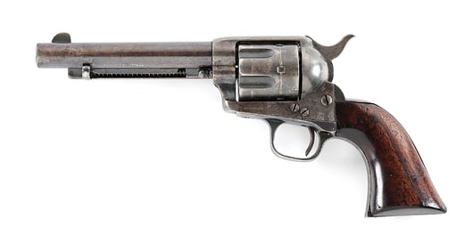 (A) PRIME CUSTER RANGE COLT SINGLE ACTION ARTILLERY REVOLVER.