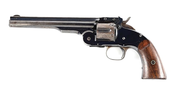 (A) MARTIALLY MARKED EARLY 3 DIGIT SERIAL NUMBER SMITH & WESSON 1ST MODEL NO. 3 SCHOFIELD SINGLE
