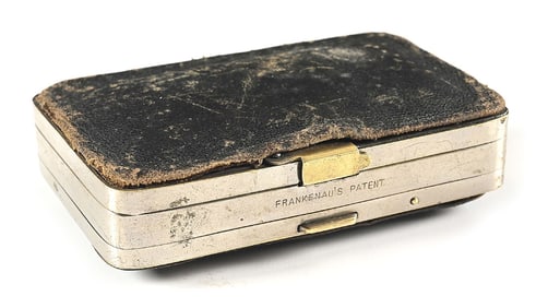 (A) 1877 PATENT FRANKENAU DOUBLE ACTION PINFIRE PURSE PISTOL.