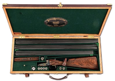 (M) CUSTOM PARKER A1 SPECIAL UPGRADE SIDE BY SIDE SHOTGUN, 3 BARREL SET, ALL SMALL BORES.