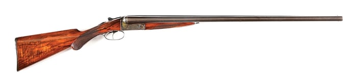 (C) REMINGTON MODEL 1894 BE GRADE 12 GAUGE SIDE BY SIDE SHOTGUN.