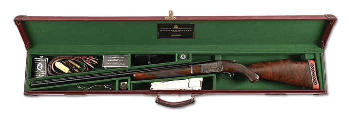 (C) HOLLAND & HOLLAND SINGLE BARREL SINGLE BARREL TRAP SHOTGUN WITH CASE.