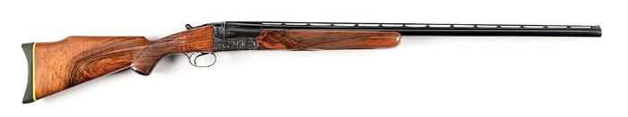 (C) PRE WAR FACTORY ENGRAVED WESTLEY RICHARDS SINGLE BARREL TRAP SHOTGUN.