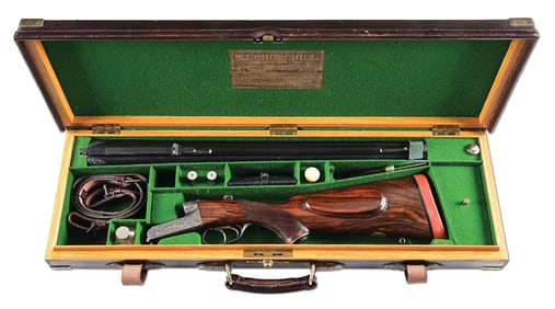 (C) 1 OF 8 CASED E.J. CHURCHILL HERCULES .470 NITRO EXPRESS DOUBLE RIFLES.