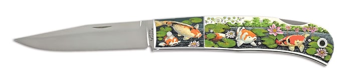 JESS HORN CUSTOM IVORY LOCKBACK KNIFE ENGRAVED BY MARIO TERZI.