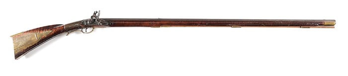 (A) RELIEF CARVED BERKS COUNTY FLINTLOCK KENTUCKY RIFLE.