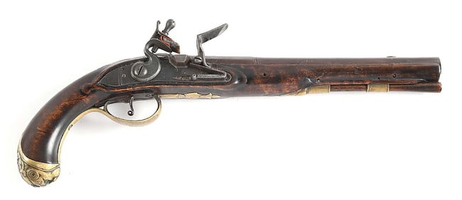 (A) FLINTLOCK KENTUCKY PISTOL SIGNED CML.