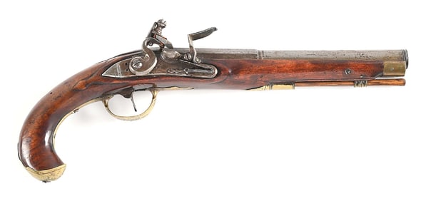 (A) FLINTLOCK KENTUCKY PISTOL.