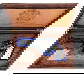 (C) 2025 FEGA MASTER ENGRAVED COLT PYTHON DOUBLE ACTION REVOLVER BY MIKE DUBBER, BARRY LEE HANDS,