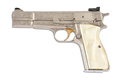 (C) BROWNING HI-POWER RENAISSANCE 9MM SEMI-AUTOMATIC PISTOL.
