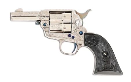 (M) ENGRAVED 3RD GENERATION COLT SHERIFFS MODEL SINGLE ACTION REVOLVER.