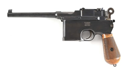 (C) VL & D RETAILER LARGE RING FLAT SIDE MAUSER C96 SEMI-AUTOMATIC PISTOL WITH MATCHING STOCK