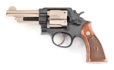 (C) RARE SPECIAL FINISH "PINTO" SMITH & WESSON 44 MILITARY MODEL OF 1950 DOUBLE ACTION REVOLVER WITH