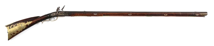 (A) FLINTLOCK KENTUCKY RIFLE.
