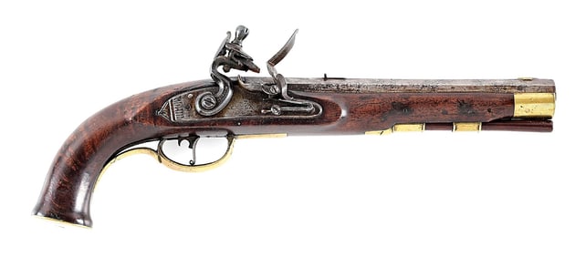 (A) FLINTLOCK KENTUCKY PISTOL.