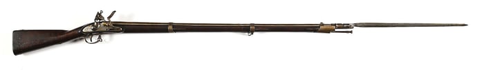 (A) SCARCE US SPRINGFIELD TYPE III NATIONAL ARMORY BRIGHT MODEL 1816 FLINTLOCK MUSKET.