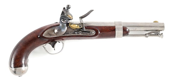 (A) VERY FINE US MODEL 1836 FLINTLOCK PISTOL BY ROBERT JOHNSON.