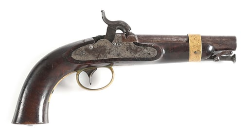 (A) SCARCE N.P. AMES MODEL 1842 NAVY PERCUSSION PISTOL.