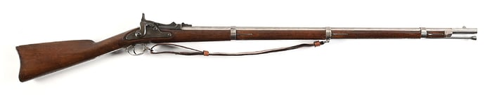 (A) VERY FINE AND SCARCE US SPRINGFIELD MODEL 1865 FIRST MODEL ALLIN CONVERSION TRAPDOOR RIFLE.