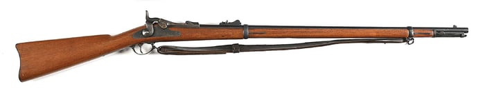 (A) RARE EXPERIMENTAL SPRINGFIELD US MODEL 1880 TRAPDOOR RIFLE WITH TRIANGULAR BAYONET.