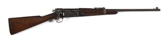 (A) US SPRINGFIELD MODEL 1896 KRAG BOLT ACTION SADDLE RING CARBINE.