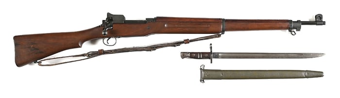 (C) AUGUSTA ARSENAL REBUILT EDDYSTONE US MODEL 1917 BOLT ACTION RIFLE.