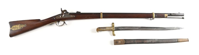 (A) HIGH CONDITION REMINGTON 1863 ZOUAVE CONTRACT PERCUSSION RIFLE WITH BAYONET
