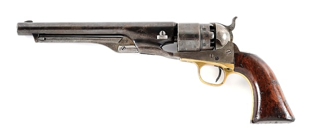 (A) "CLEANED AND REPAIRED" US COLT 1860 ARMY PERCUSSION REVOLVER ASSOCIATED WITH THE BUFFALO