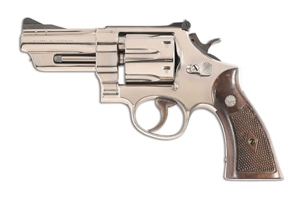 (C) RARE SMITH & WESSON PRE-MODEL 27 NICKEL DOUBLE ACTION REVOLVER