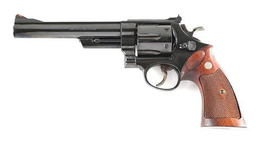 (C) EARLY BLACK BOX SMITH & WESSON PRE-29 DOUBLE ACTION REVOLVER.