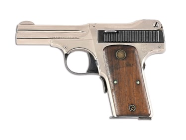 (C) RARE NICKEL SMITH & WESSON MODEL 1913 SEMI-AUTOMATIC PISTOL WITH FACTORY LETTER.