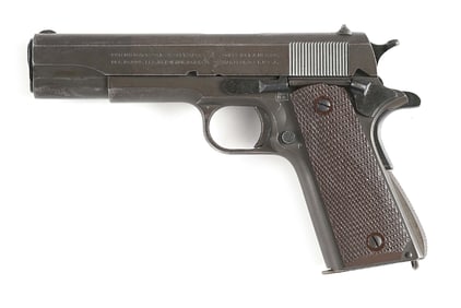 (C) COLT 1911A1 .45 ACP SEMI-AUTOMATIC PISTOL (1942).