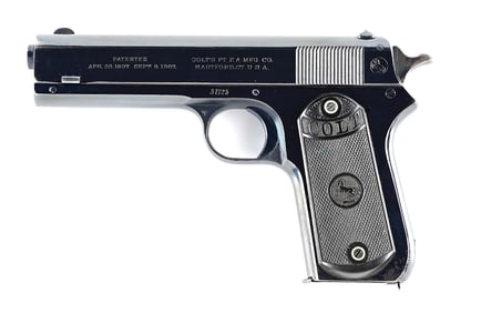 (C) COLT 1903 POCKET HAMMER SEMI AUTOMATIC PISTOL (1914).