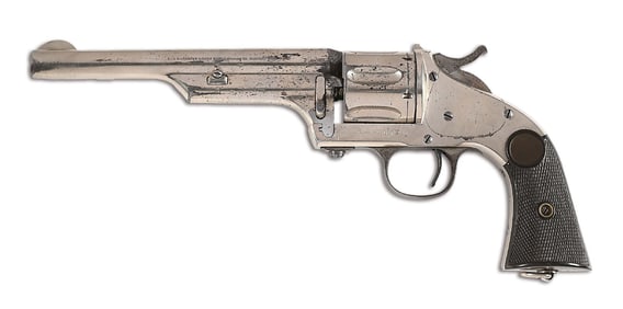 (A) MERWIN & HULBERT 2ND MODEL OPEN TOP SINGLE ACTION REVOLVER.