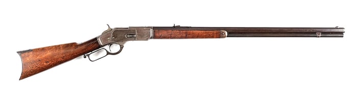 (A) EARLY FIRST MODEL WINCHESTER MODEL 1873 SPECIAL ORDER LEVER ACTION RIFLE (1875).