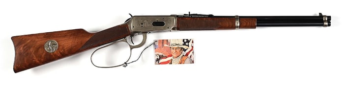 (M) JOHN WAYNE COMMEMORATIVE WINCHESTER 1894 LEVER ACTION RIFLE WITH BOX.