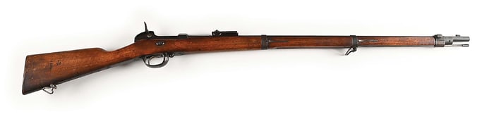 (A) UNIT MARKED AMBERG MODEL 1869/76 WERDER SINGLE SHOT RIFLE.