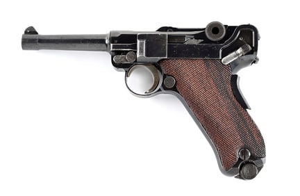 (C) 1906 ROYAL PORTUGUESE NAVY DWM LUGER SEMI AUTOMATIC PISTOL.