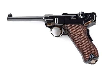 (C) DWM CROSS-IN-SUNBURST 1900 .30 LUGER SEMI-AUTOMATIC PISTOL WITH HOLSTER.