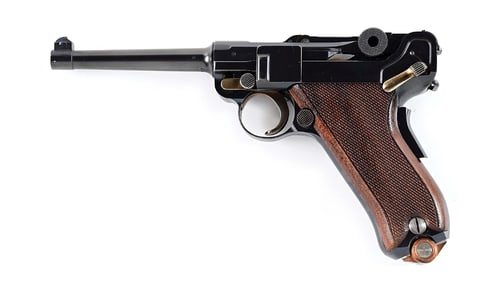 (C) 1900/06 WAFFENFABRIK BERN SWISS LUGER SEMI-AUTOMATIC PISTOL WITH HOLSTER.