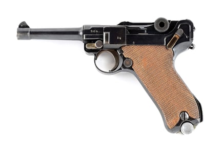 (C) DWM POLICE P.08 9MM LUGER SEMI-AUTOMATIC PISTOL (1918).