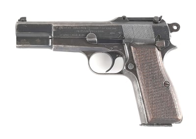 (C) THIRD REICH MARKED FN HI-POWER 9MM SEMI-AUTOMATIC PISTOL.