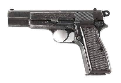 (C) THIRD REICH MARKED FN HI-POWER 9MM SEMI-AUTOMATIC PISTOL.